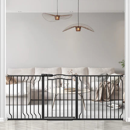 FairyBaby Arch-Shaped Walk Through Baby Gate With 23.5" Extra Wide Walk Through Door