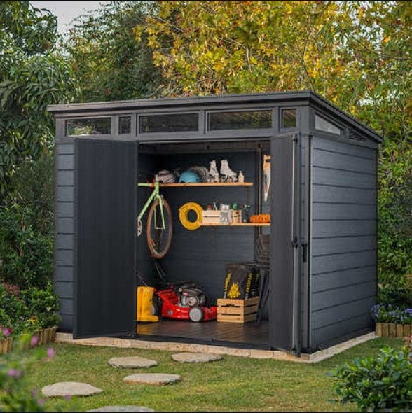Keter Cortina 9x7 Storage Shed - Graphite