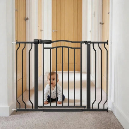 FairyBaby Arch-Shaped Walk Through Baby Gate With 23.5" Extra Wide Walk Through Door