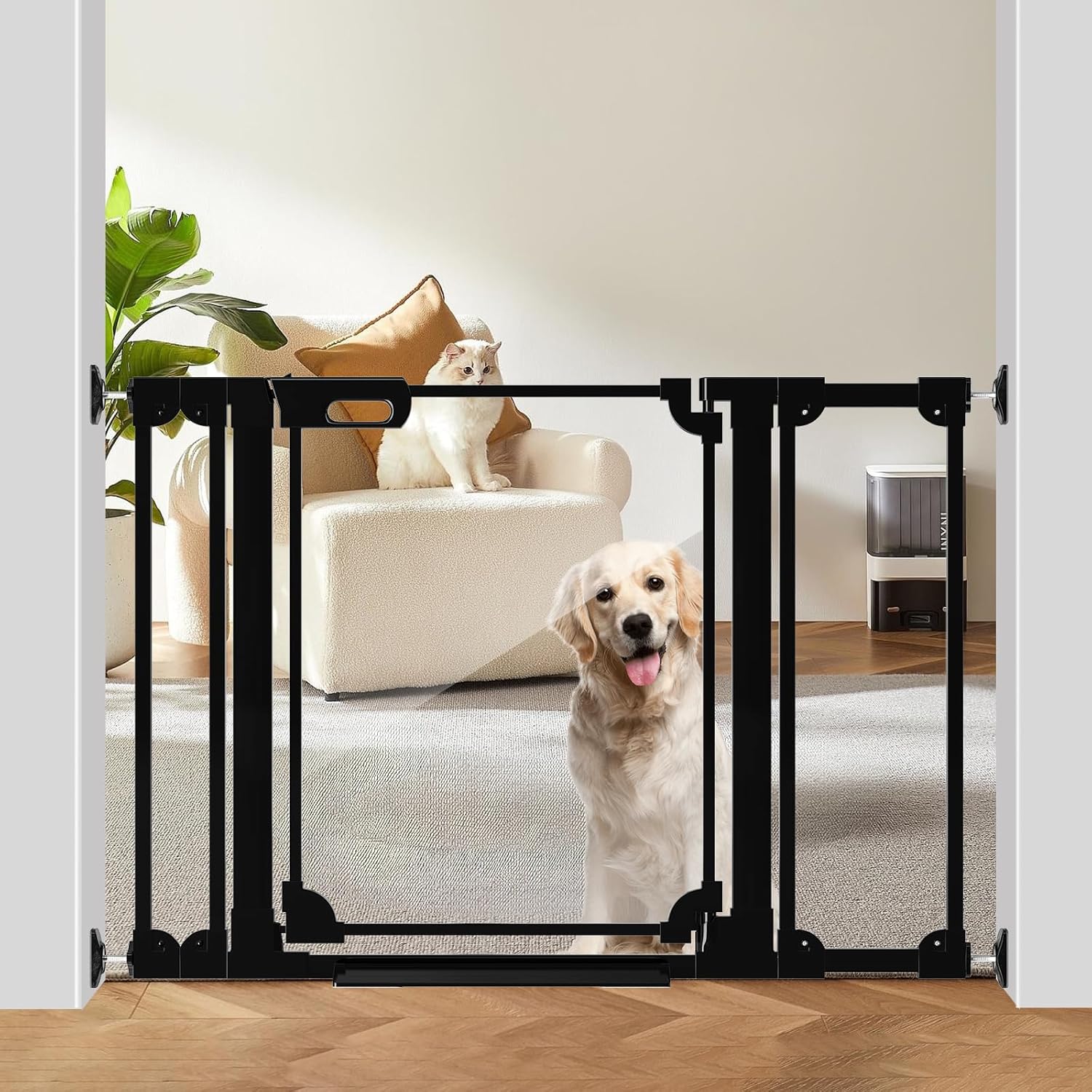 FairyBaby 30" Tall Crystal Acrylic Pressure Mounted Dog Gate