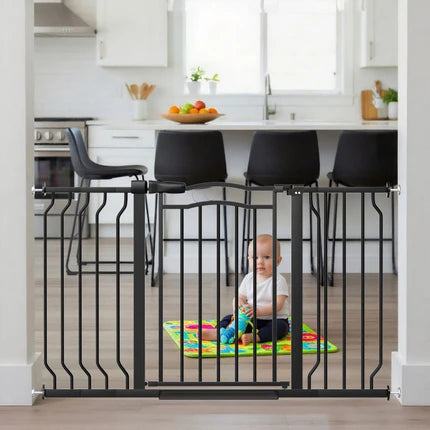 FairyBaby Arch-Shaped Walk Through Baby Gate With 23.5" Extra Wide Walk Through Door