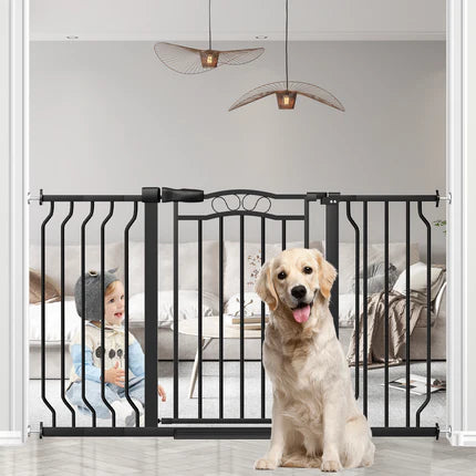 FairyBaby Arch-Shaped Walk Through Baby Gate With 23.5" Extra Wide Walk Through Door