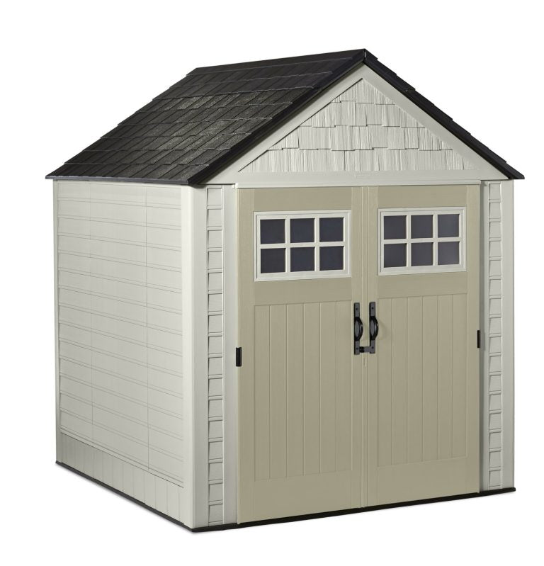 Rubbermaid 7×7 Ft Durable Weatherproof Resin Outdoor Storage Shed