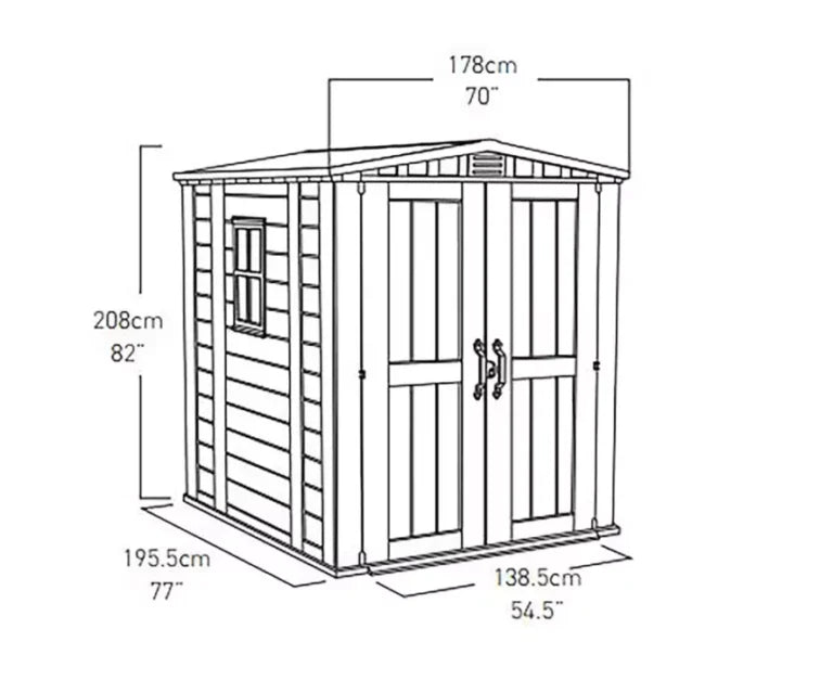 Keter Factor 6X6 Shed 1.78M X 1.95M
