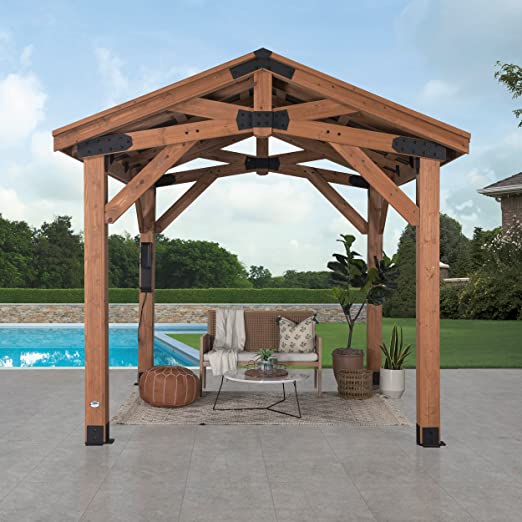 Backyard Discovery Norwood 12 ft. x 10 ft. Cedar Wood Gazebo