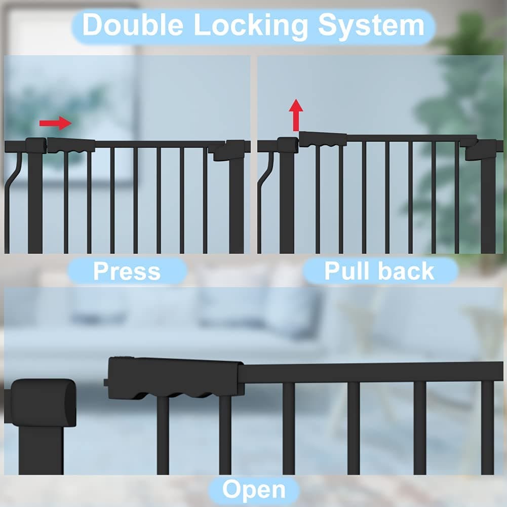 FairyBaby 40" Extra Tall Auto Close Big Dog Gate