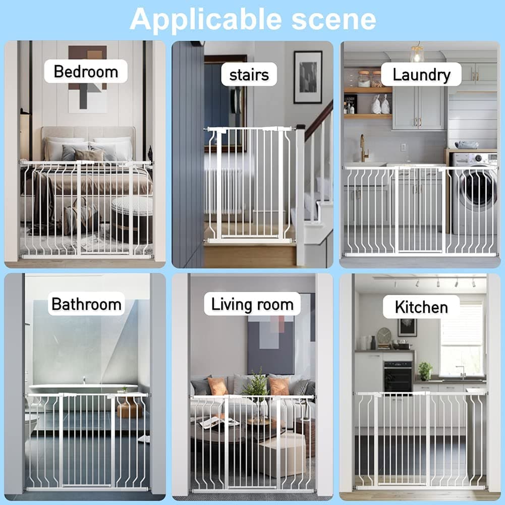 FairyBaby 40" Extra Tall Auto Close Big Dog Gate