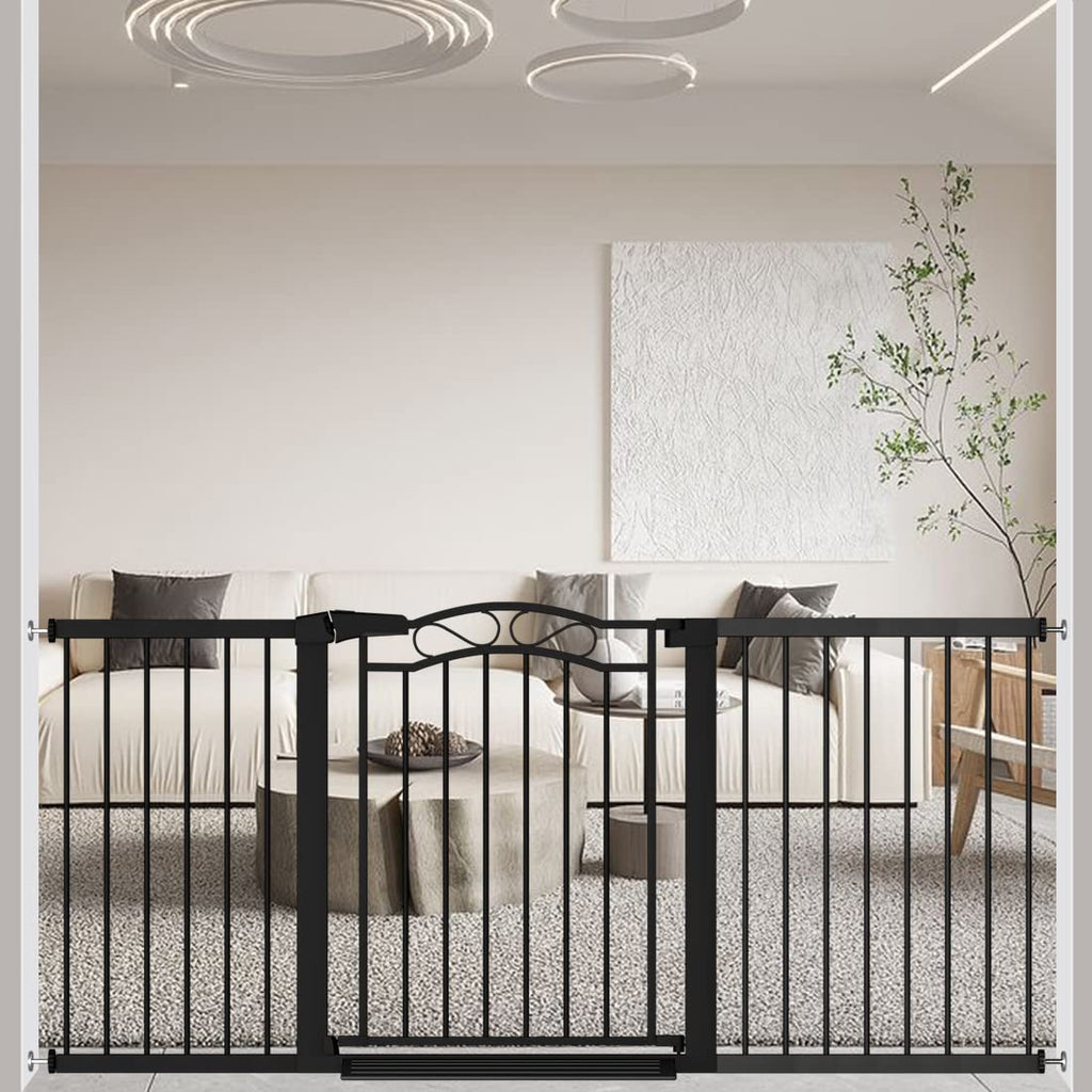 FairyBaby Arch-Shaped Walk Through Baby Gate With 23.5" Extra Wide Walk Through Door