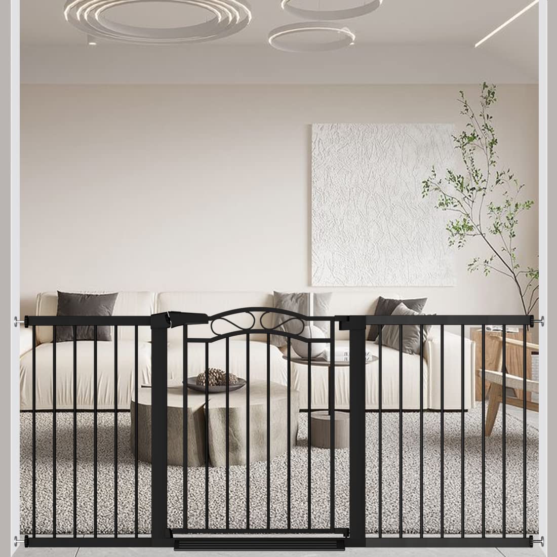 FairyBaby Arch-Shaped Walk Through Baby Gate With 23.5" Extra Wide Walk Through Door