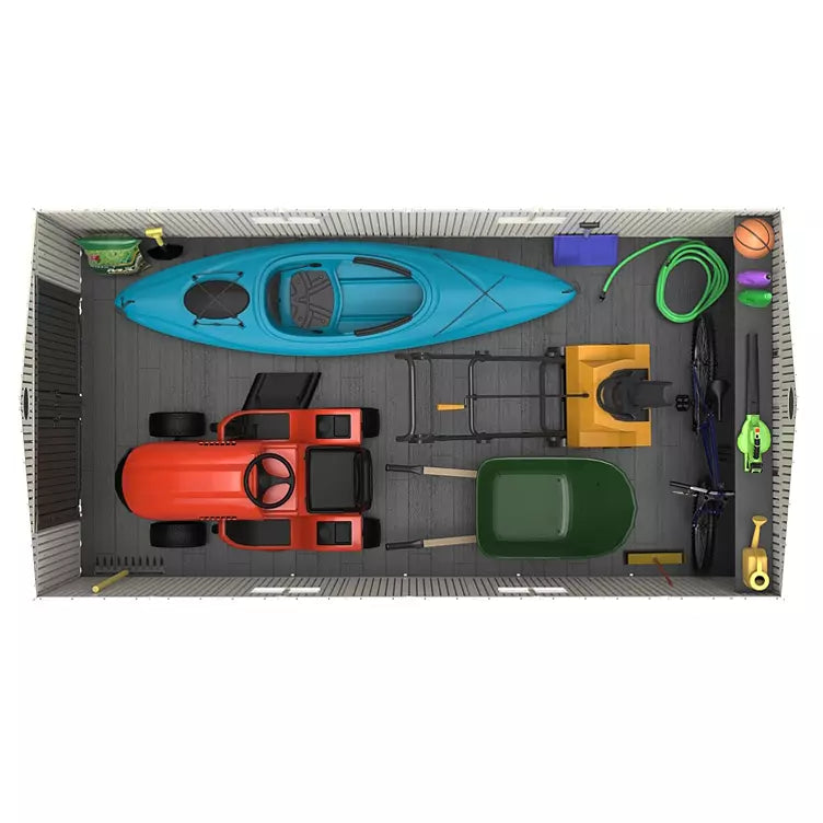 Lifetime 15′ x 8′ Rough Cut Dual-Entry Outdoor Storage Shed